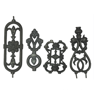 Cast iron flowers and leaves